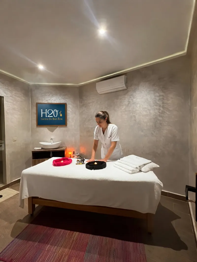Cabine de soin chez H2O Spa Casablanca